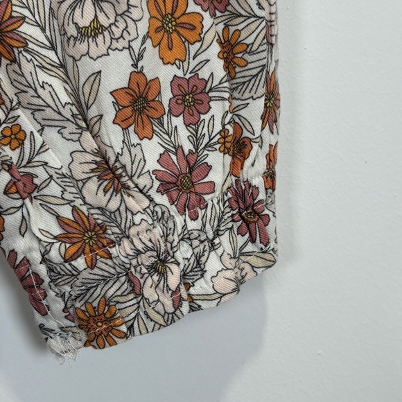 Denver Hayes Autum Floral Tie Waist Elastic Long Sleeves Size M Pockets Boho - Picture 6 of 15